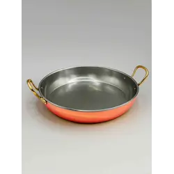 Gibco Сковорода 23х4,5 см с двумя ручками "Бином", медная с нержавеющей сталью, полированная