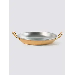 Gibco Сковорода 19х3,5 см с двумя ручками "Бином", латунная с нержавеющей сталью, с тиснением