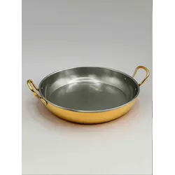 Gibco Сковорода 23х4,5 см с двумя ручками "Бином", латунная с нержавеющей сталью