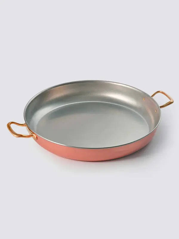 Gibco Сковорода 32х4,5 см с двумя ручками "Бином" медная с нержавеющей сталью