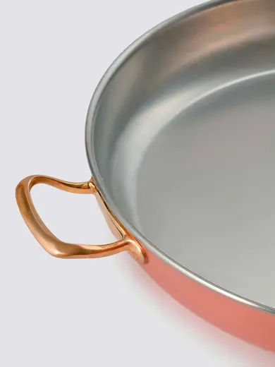 Gibco Сковорода 32х4,5 см с двумя ручками "Бином" медная с нержавеющей сталью