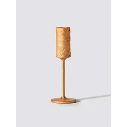 Gibco Подставка для зубочисток на ножке "Брасс" латунная с фактурой косая волна, 2х10 см