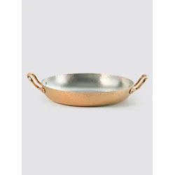 Gibco Сковорода 19х3,5 см с двумя ручками "Брасс Эхо", латунная с лужением внутри, с тиснением