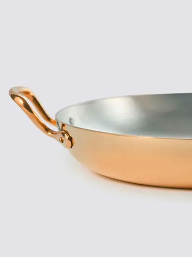 Gibco Сковорода 19х3,5 см с двумя ручками "Брасс Эхо", латунная с лужением внутри, полированная