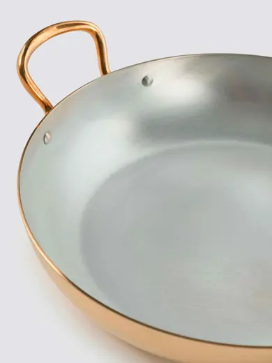 Gibco Сковорода 19х3,5 см с двумя ручками "Брасс Эхо", латунная с лужением внутри, полированная