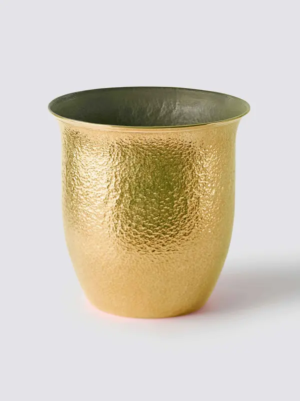 Gibco Ведро для льда 5,5 л "Брасс Эхо" латуннное, полированное, с тиснением, 22х22 см