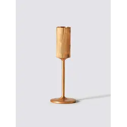 Подставка для зубочисток на ножке "Брасс Плюс" латунная с фактурой вертикальный штрих, полированная, 2х10 см