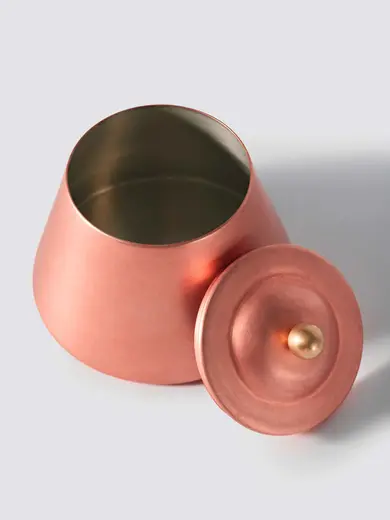 Gibco Сахарница с крышкой "Купер" медная с лужением внутри, 9х8,5 см