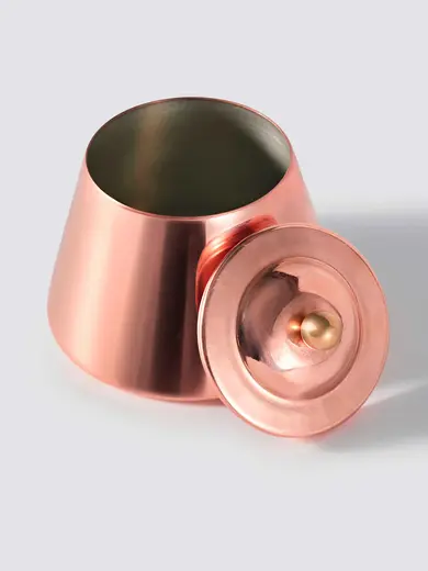 Gibco Сахарница с крышкой "Купер Плюс" медная с лужением внутри, полированная, 9х8,5 см