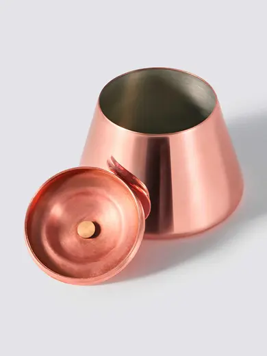 Gibco Сахарница с крышкой "Купер Плюс" медная с лужением внутри, полированная, 9х8,5 см