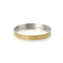 Gibco Поднос с прямым бортом 16х2 см "Брасс", латунный с лужением внутри