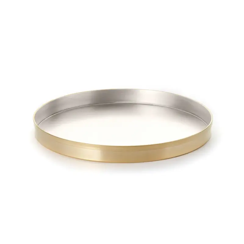 Gibco Поднос с прямым бортом 20х2 см "Брасс", латунный с лужением внутри