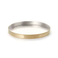 Gibco Поднос с прямым бортом 20х2 см "Брасс", латунный с лужением внутри