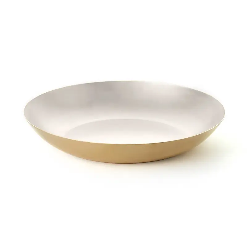 Gibco Тарелка полуглубокая 24 см "Брасс", латунная с лужением внутри, 1300 мл