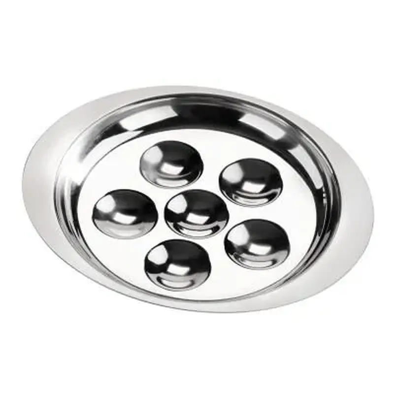 SND-06 Блюдо для улиток на 6 ячеек 19.4x16.6x2см., нерж.сталь, Henry Food, Китай