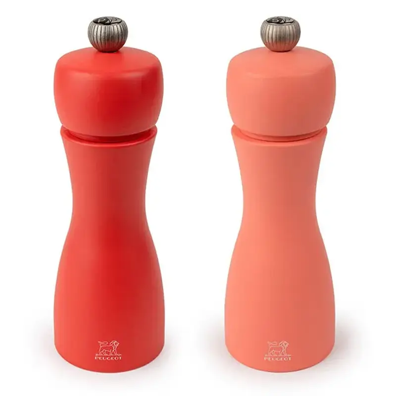 Набор мельниц для специй Peugeot Tahiti 5.2x15 см красный, персик 2шт