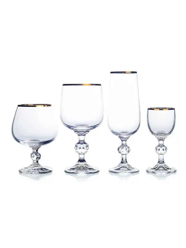 Свадебный набор, Crystalex, Claudia, 24 пр. 20746  50/180/230/250