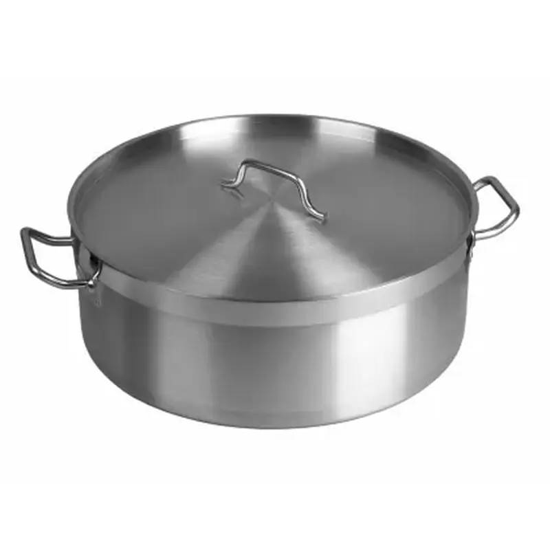 Котел низкий с крышкой, тройное дно, 32 х 12 см, 10 л, 32 см