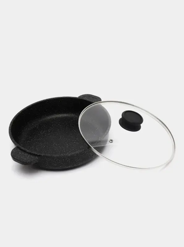 Сковорода с крышкой с  2 ручками, 26 х 7.4 см, 26 см