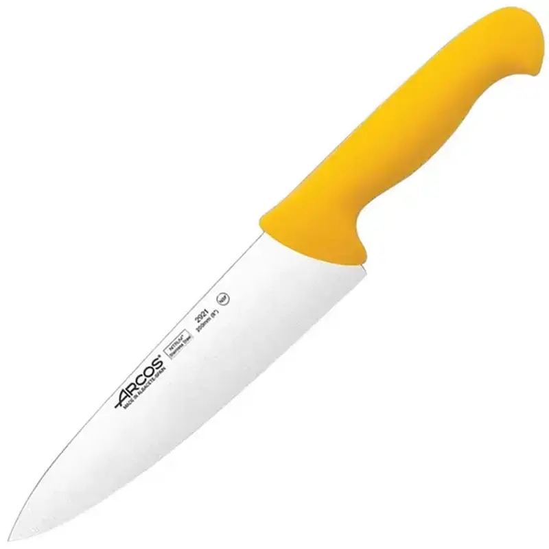 Нож поварской с желтой ручкой, Arcos, «2900», 33.3 х 5 см