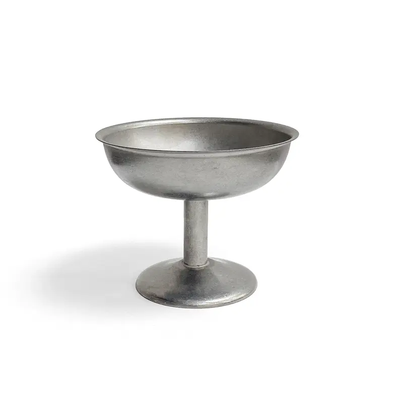 Креманка металлическая, низкая, на ножке, Old Island,  7.9 х 10 см, 130 мл