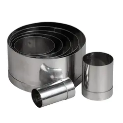 Набор форм-резаков "Кольцо" 7 шт 100/90/75/48/36/30/20 мм, P.L. Proff Cuisine, d 10 см, h 5 см