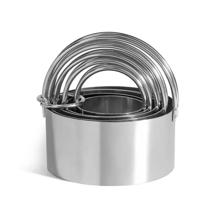 Набор форм-резаков "Кольцо" 5 шт 40/50/60/70/80 мм, P.L. Proff Cuisine, d 8 см, h 4 см