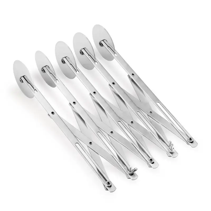 Нож роликовый для теста раздвижной, 5 лезвий, P.L. Proff Cuisine, d 5.6 см, l 49 см