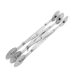 Нож роликовый для теста двухсторонний, раздвижной, 6 лезвий, P.L. Proff Cuisine, d 5.6 см, l 24 см