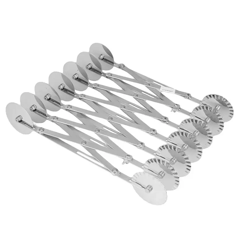 Нож роликовый для теста двухсторонний, раздвижной, 14 лезвий, P.L. Proff Cuisine, d 5.6 см, l 71 см