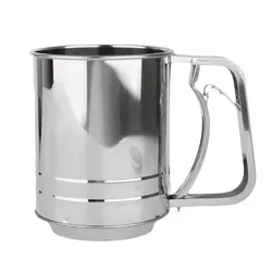 Сито кружка, с механизмом,  мелкая сетка, P.L. Proff Cuisine, d 9.9 см, h 12.9 см