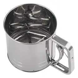 Сито кружка, с механизмом,  мелкая сетка, P.L. Proff Cuisine, d 12.2 см, h 12.4 см