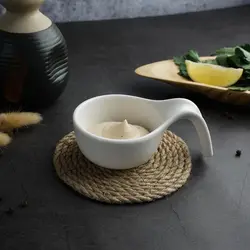 Соусник с ручкой, P.L. Proff Cuisine, Mini Mix White, 80 мл, h 3.8 см, b 7.5 см, l 12 см