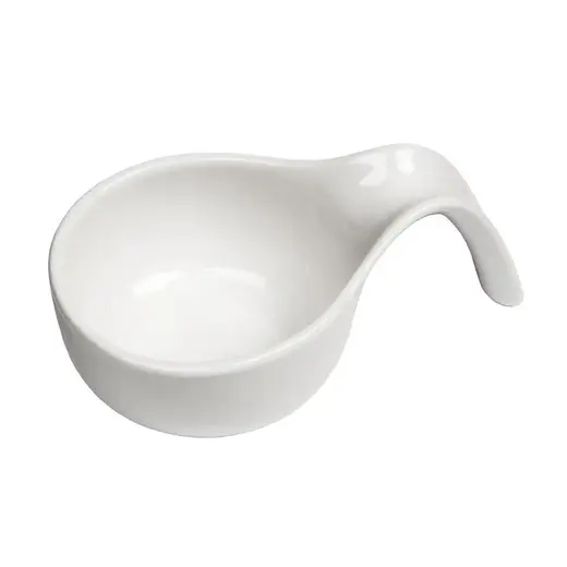 Соусник с ручкой, P.L. Proff Cuisine, Mini Mix White, 80 мл, h 3.8 см, b 7.5 см, l 12 см