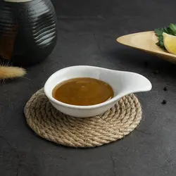 Соусник с ручкой, P.L. Proff Cuisine, Mini Mix White, 40 мл, d 10.5 см, h 3 см, b 8 см