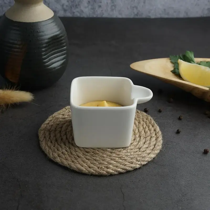 Соусник с ручкой, P.L. Proff Cuisine, Mini Mix White, 70 мл, h 4.5 см, b 6 см, l 7.5 см