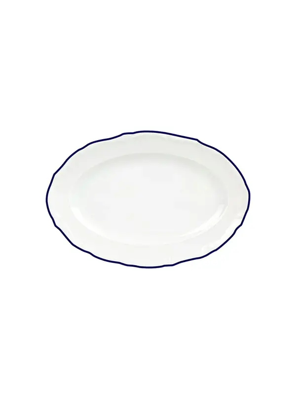 Блюдо овальное, Porland, Maria with colored kant blue, 22 см