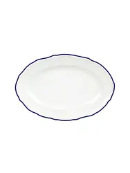 Блюдо овальное, Porland, Maria with colored kant blue, 30 см