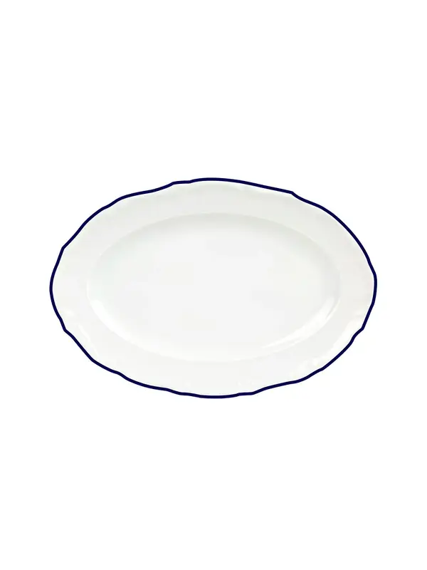 Блюдо овальное, Porland, Maria with colored kant blue, 30 см