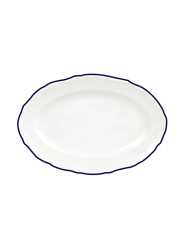 Блюдо овальное, Porland, Maria with colored kant blue, 33 см
