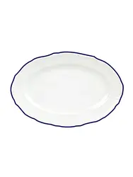 Блюдо овальное, Porland, Maria with colored kant blue, 35 см