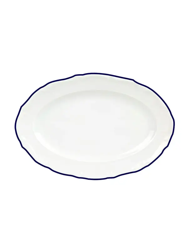 Блюдо овальное, Porland, Maria with colored kant blue, 35 см