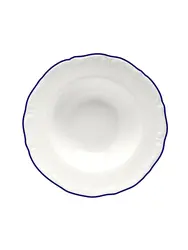 Тарелка для пасты, Porland, Maria with colored kant blue, 27 см