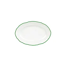 Блюдо овальное, Porland, Maria with colored kant green, 22 см
