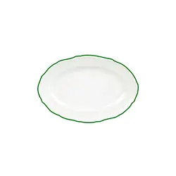 Блюдо овальное, Porland, Maria with colored kant green, 27 см