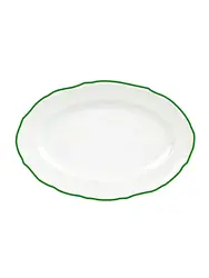 Блюдо овальное, Porland, Maria with colored kant green, 35 см