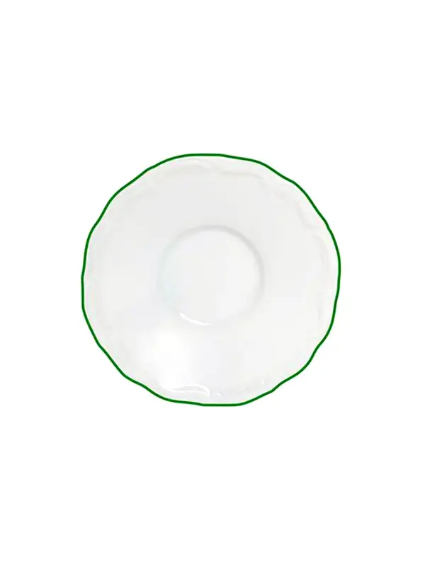 Блюдце, Porland, Maria with colored kant green, 11 см