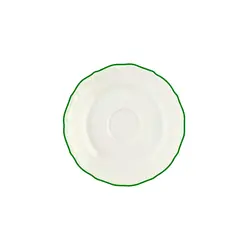 Блюдце, Porland, Maria with colored kant green, 12 см