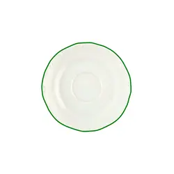 Блюдце, Porland, Maria with colored kant green, 15 см