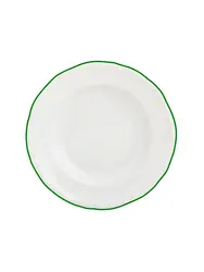 Тарелка глубокая, Porland, Maria with colored kant green, 22 см
